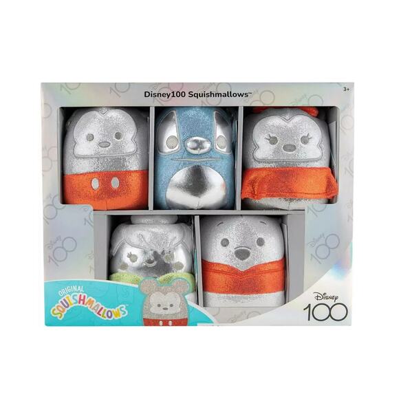 Squishmallows 5" Disney 100th Anniversary Limited Edition 5-Pack Stitch Tinker - Picture 1 of 12